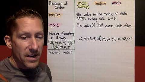 Ch11, Lesson 2, Median and Mode