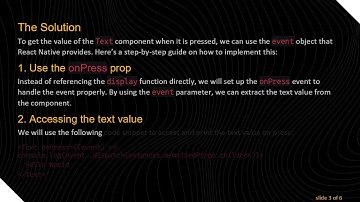 How to Get Text Component Value onPress in React Native