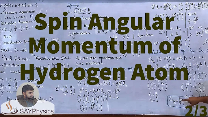 L36.2 Spin1/2 : The spin angular momentum of electron in hydrogen atom