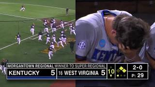 West Virginia walks off Kentucky in the 10th to win regional | FULL FINISH