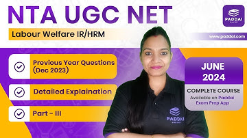 PYQ Dec 2023 - Part III #ugcnet2024 preparation #labourwelfare #pyqugcnet #lakshmikushwaha