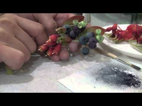 Сахарные ягоды и цветы (голубика, ежевика, малина. Sugar blueberries, blackberries, raspberries)