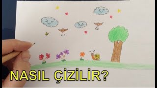 İlkbahar Resim Çizimi - anaokulu okul öncesi etkinlikler - ilköğretim resim çizme etkinlikler İlkbahar Resim Çizimi - anaokulu okul öncesi etkinlikler - ilköğretim resim çizme etkinlikler