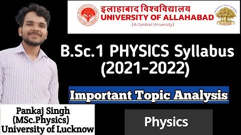 Allahabad University BSC-1 year physics syllabus || bsc physics syllabus AU || @LUENTRANCEWORLD