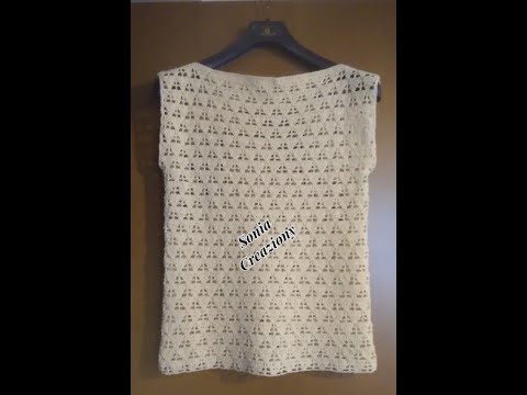 Blusa facile all'uncinetto - YouTube