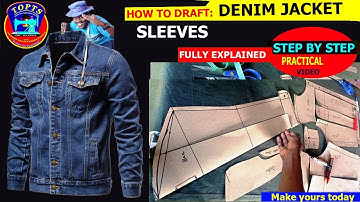 how to draft Denim jacket sleeves  #topts