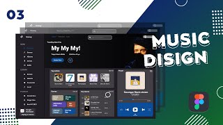 TUTORIAL DESAIN FIGMA | Home Page Music Player Web Design screenshot 4