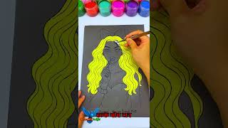 Glamorous Pin-Up Girl Sand Art Satisfying Glittering Sand Painting