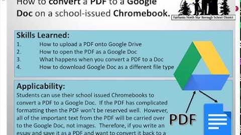 How to convert a PDF to a Google Doc using a Chromebook.