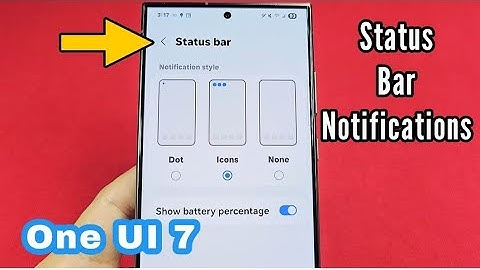 Status Bar Notifications for Samsung Galaxy phone One UI 7.0