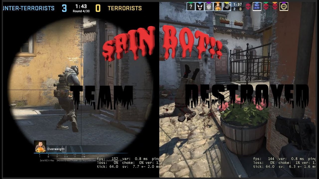SPIN BOT | TEAM DESTROYED | CS:GO - YouTube