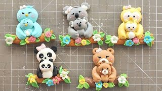 Cute Animals Mothers Day Craft Idea with Clay | Cold Porcelain Clay | Clay Art Ideas