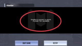 Call Of Duty Mobile | Fix Unable To Connect to Game Please Try Again [1] Problem Solve screenshot 1