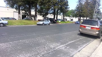 E46 M3 with velocity stacks doing a pull