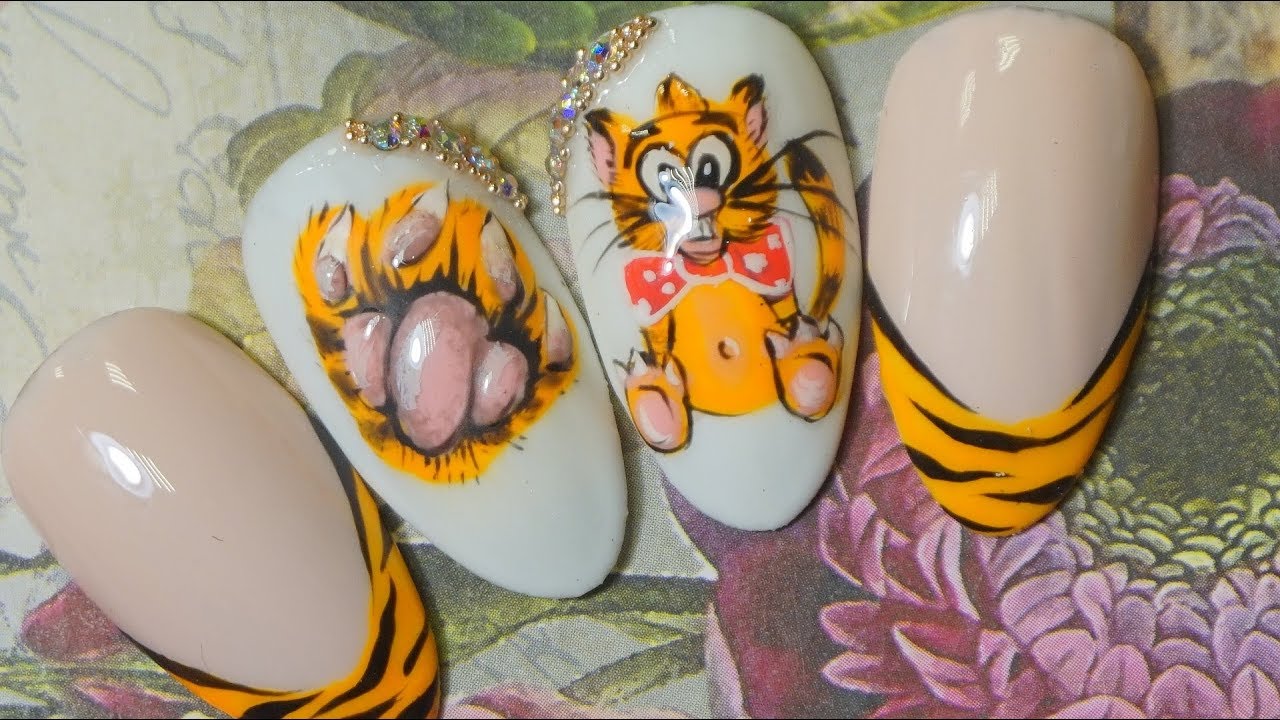 Дизайн ногтей ЗВЕРИНЫЕ ИСТОРИИ Маникюр 2018