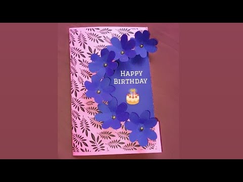 how make a birthday card at home| easy card - YouTube