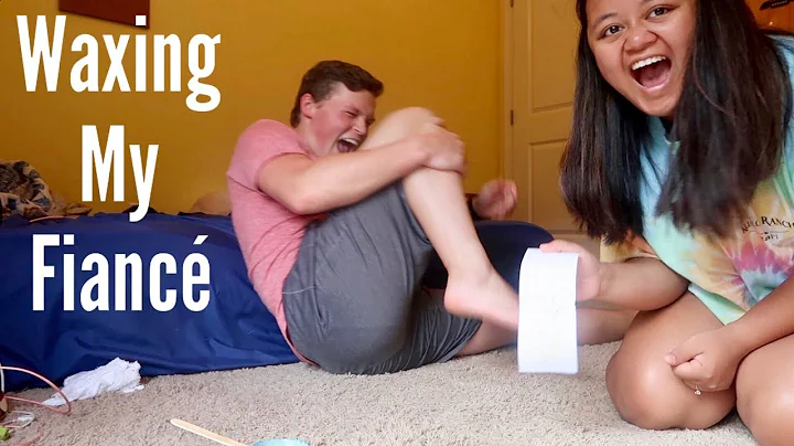 Waxing My Fianc's Legs! // Josh & Kim