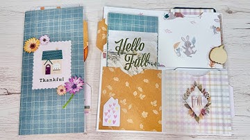 Cozy Fall Flip Book Tutorial | Optional Vellum Pages | Gift Card Mini Album 