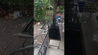 stainless steel sopanam with bench work completed .#fabrication #shortvideo #shorts