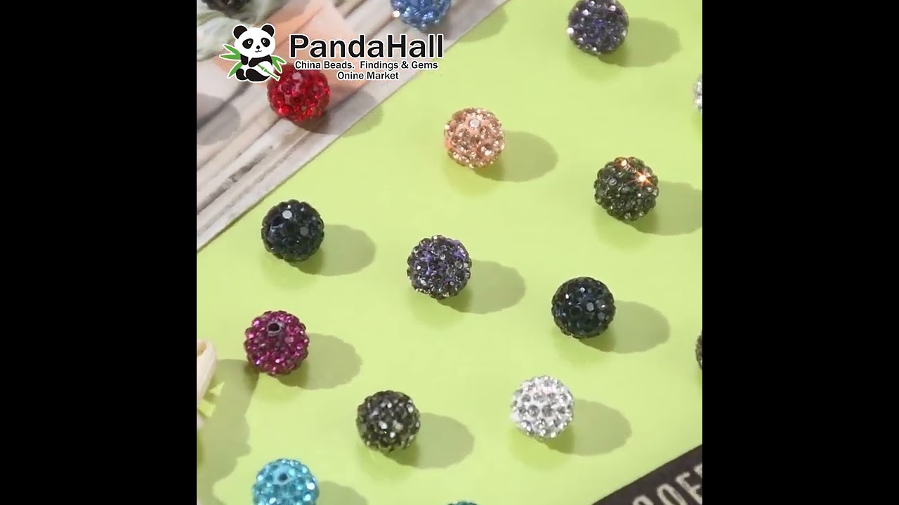 Mixed Color Polymer Clay Rhinestone Beads  