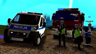 GTA San Andreas - Wypadek przy pościgu i pożar śmietnika - JRG Łańcut w akcji... screenshot 1