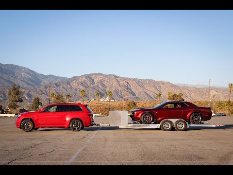 BYOB - Trackhawk vs Hellcat Tow & 1/8 Mile Challenge