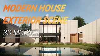 Modern House Exterior Scene 3D Model Package: Fast-Track Your Design with Lumion & SketchUp! Modern House Exterior Scene 3D Model Package: Fast-Track Your Design with Lumion & SketchUp!