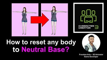 Reset Body to Neutral Base - Character Creator 3.4 Tutorial
