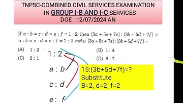If a:b=c:d=e:f=1:2 then(3a+5c+7e):(3b+5d+7f)=