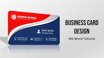 Business Card Design in MS Word | Visiting Card Design Tutorial