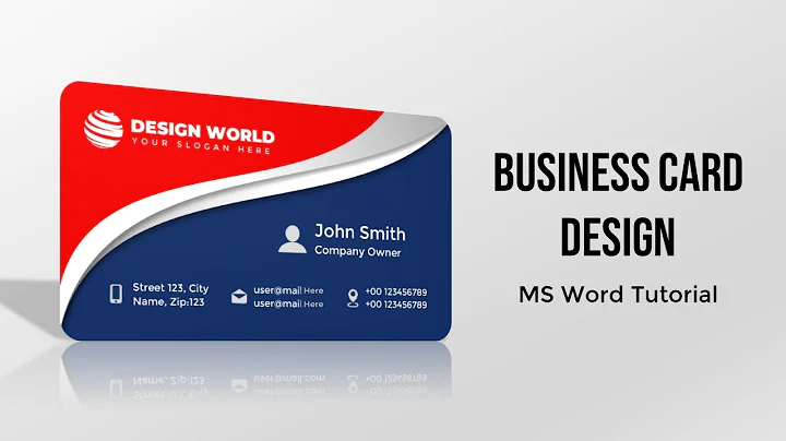 Business Card Design in MS Word | Visiting Card Design Tutorial