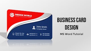 Business Card Design in MS Word | Visiting Card Design Tutorial screenshot 5