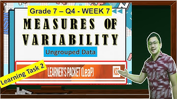 Measures of Variability of Ungrouped Data