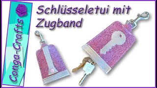 #119 - Schlüsseletui mit Zugband nähen DIY, key case with strape to pull sewing