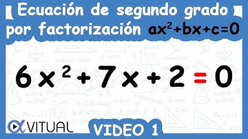 ⏫ Solución de Ecuaciones Cuadráticas por el Método de Factorización (ax^2+bx+c=0) | Video 1 de 5