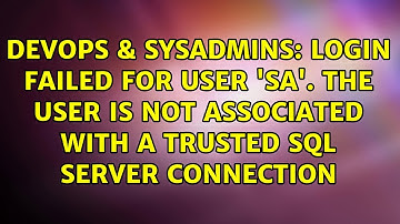Login failed for user 