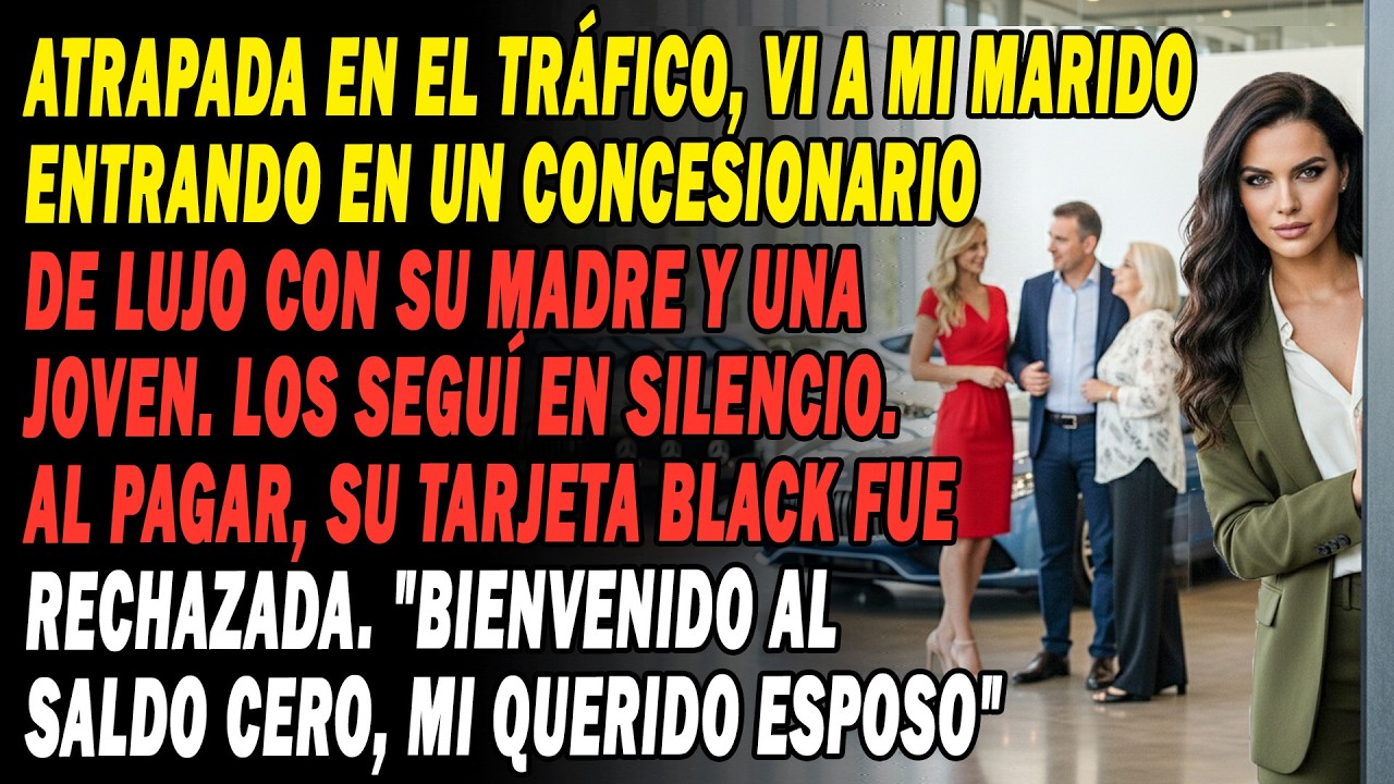 En Un Atasco🚥 Vi A Mi Marido👀 Su Madre Y Una Joven En Un Concesionario🚘 10 Min Después💳 Su Tarjeta..