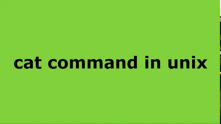 cat command in unix