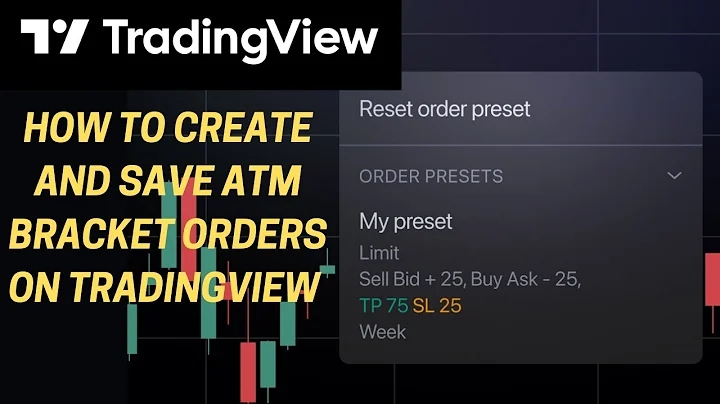How to Create and Save ATM Bracket Orders on TradingView I Tradovate