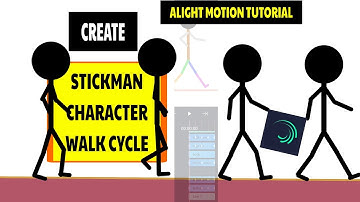 Create Stickman Character Walk cycle | alight motion tutorial | Advanced alight motion
