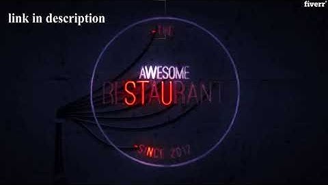 create an amazing neon logo animation video intro