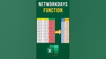 Count Working Days & Exclude Holidays in Excel | NETWORKDAYS Function Explained