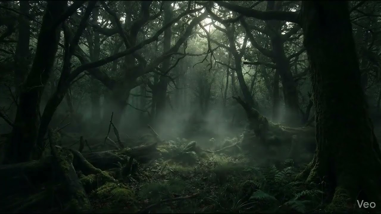 Forest close-up with the sound of water, calming video
