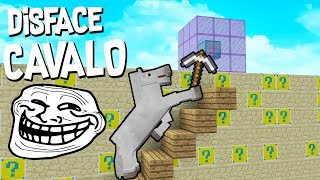 CUBÃO DE LUCKY BLOCK TROLL DISFARCE DE CAVALO PARA QUEBRAR O TOTEM