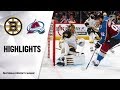 NHL Highlights | Bruins @ Avalanche 10/10/19
