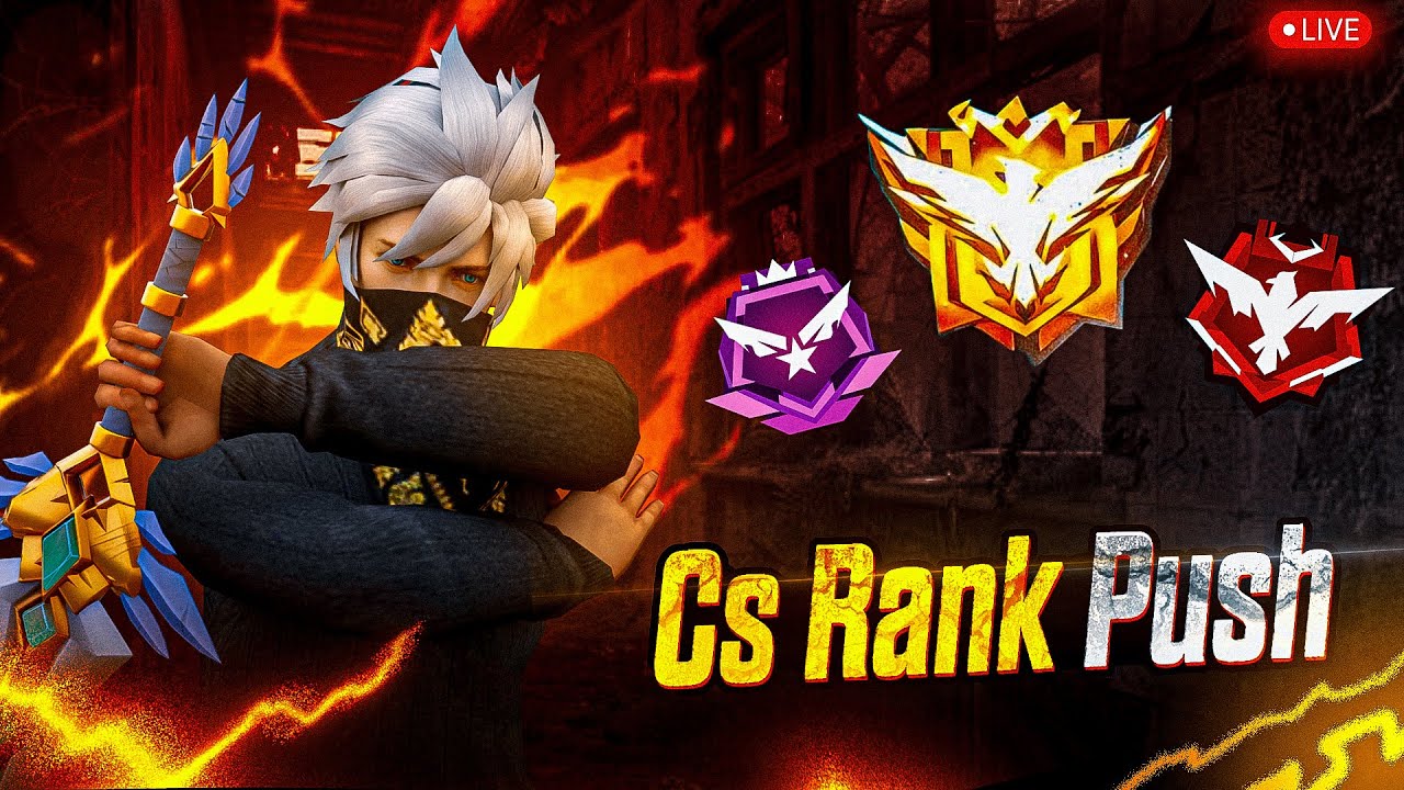 🔴[LIVE] FREE FIRE RANK PUSH NEW SEASON(29) CS RANK || ROAD TO ...