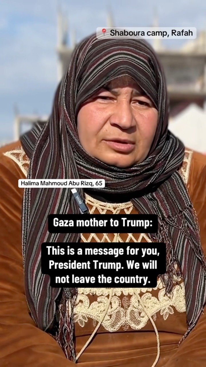 Gaza mother sends message to Trump: We will not leave the country #shorts