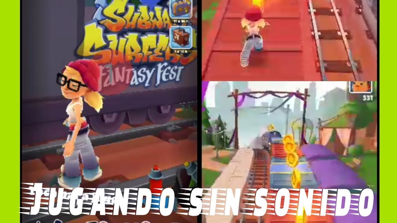 Jugando Subway surfers/ sin sonido/ playing without sound 🛤️