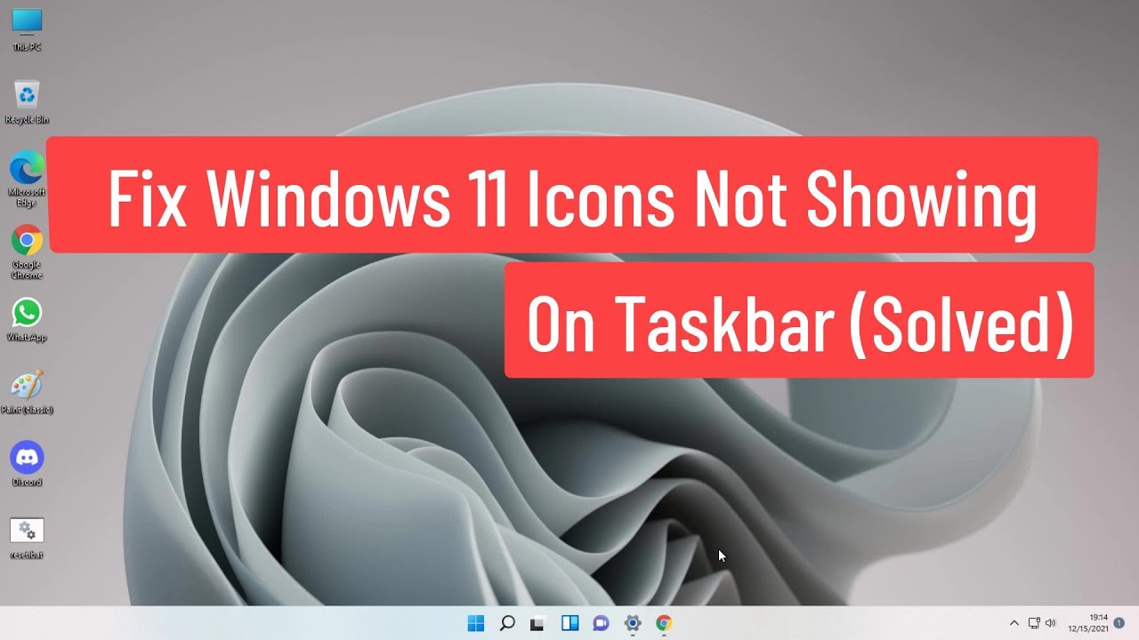 Why Are My Icons Not Showing On My Taskbar Best Games Walkthrough