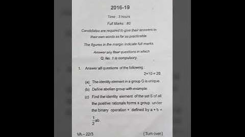 C6 maths(honours)semester3 vbu ug(2016-19)PYQ